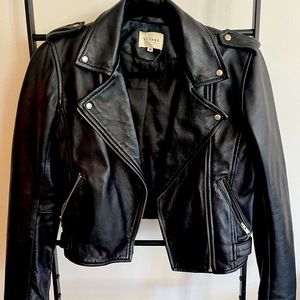 Sezane  |   Zig Leather Moto Jacket